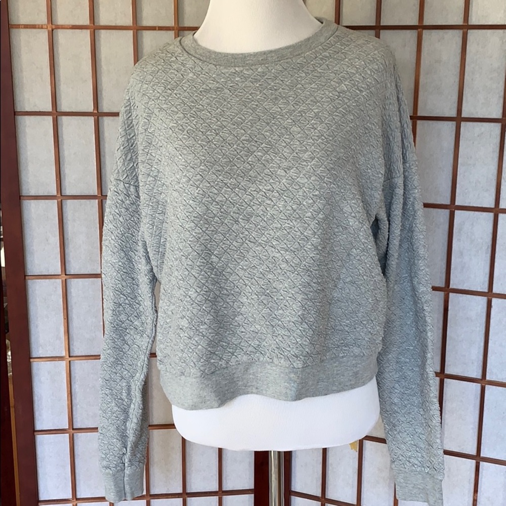 Topshop Quilted Sweatershirt